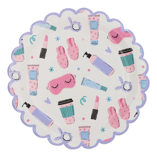 12 Packs: 8 ct. (96 total) 9" Scalloped Spa Day Dinner Plates by Celebrate It™